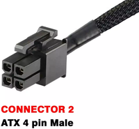 Cable adaptador de extensión Molex IDE de 4 pines macho a hembra de fábrica OEM, 12 pulgadas, con revestimiento de PVC, certificado RoHS, en stock