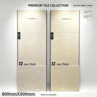 Carreaux de sol en porcelaine de luxe léger 800x800mm, épaisseur 12mm, résistants à l'usure, antidérapants, antibactériens, pour murs intérieurs, salles de bain et centres commerciaux