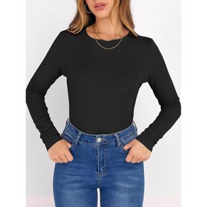 FOXA – chemise thermique à manches longues pour femme, col ras du cou, sous-vêtement chaud, vêtements décontractés pour l'automne et l'hiver - Product Image 5