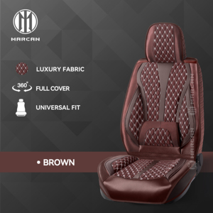 Marcan Housse de siège de voiture en cuir de luxe imperméable et anti-taches, universelle, noire, pour voiture - Product Image 1