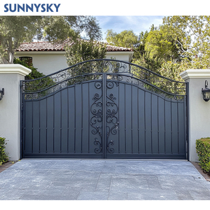 Diseño Sunnysky, puertas <span class=keywords><strong>de</strong></span> entrada frontal exterior, puerta <span class=keywords><strong>de</strong></span> entrada principal <span class=keywords><strong>de</strong></span> acero, puerta <span class=keywords><strong>de</strong></span> hierro forjado - Product Image 5