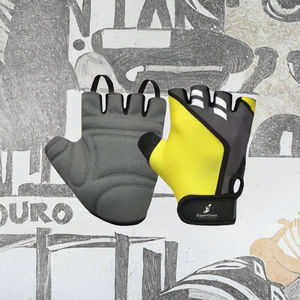 ถุงมือออกกำลังกายหนังแบบครึ่งนิ้ว ปิดด้วยแม่เหล็ก กันลื่น สำหรับยกน้ำหนักและเล่นกีฬา ป้องกันการบาดเจ็บ ใช้ได้ทั้งผู้ชายและผู้หญิง - Product Image 2