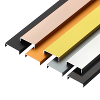 Profilé de bordure de carrelage en forme de U en aluminium au design moderne, pour miroir, pour mur et sol, en céramique