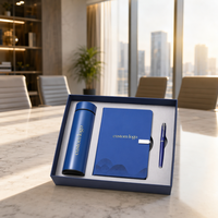 Ensemble cadeau de bloc-notes d'entreprise en cuir avec logo personnalisé, 100 feuilles, papeterie professionnelle personnalisée pour réunions de bureau, souvenir