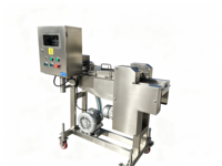 Machine de panure et de revêtement automatique haute vitesse à commande PLC, en acier inoxydable 304 de qualité alimentaire, pour nuggets de poulet
