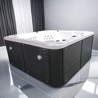 Nouveau design Bain à remous extérieur Spa Yacuzzi Baignoire de massage de haute qualité Bain à remous Hydro Jet Jakuzzi avec lumières pour 4-5 personnes