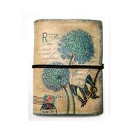 Carnet de voyage vintage en cuir PU de conception européenne 14,2*18,8 cm avec poche intérieure en PVC