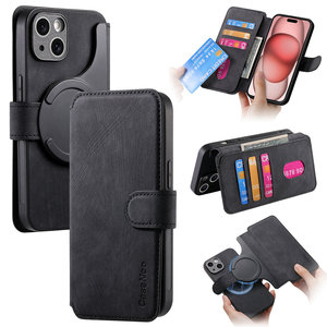 เคสโทรศัพท์แบบถอดได้ 2 in 1 พร้อมช่องใส่บัตรแม่เหล็กสำหรับ iPhone วัสดุหนังพรีเมียม ป้องกันการกระแทก - Product Image 1