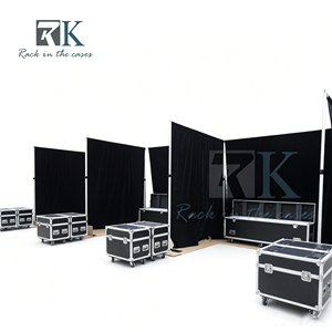 Factory Price Trade Show Booth Pipe and Drape Adjustable Pipe <b>Stand</b> Aluminum Standing Curtain System Black Fabric <b>Backdrop</b> Kit - Product Image 1