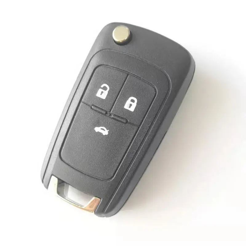 Harga Grosir 3 Tombol Cangkang Kunci Flip C-ruze dengan Logo Silang dengan Sekrup untuk Casing Kunci Mobil C-hevrolet C-ruze