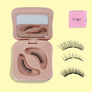 ชุดขนตาปลอมแบบเต็มแถบ 3 มิติ ธรรมชาติ ใช้ซ้ำได้ กันน้ำ ติดด้วยกาวแม่เหล็กนุ่ม รับผลิตตามสั่ง พร้อมโลโก้ ขายส่ง - Product Image 3