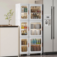Casier multicouche en plastique épaissi transparent Snack jouet garde-robe multifonction bacs de rangement pour bébé