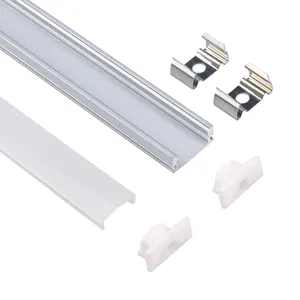 Canal de perfil de aluminio Led de alta calidad Perfil de luz Led Aluminio para tira de luz Paneles de yeso