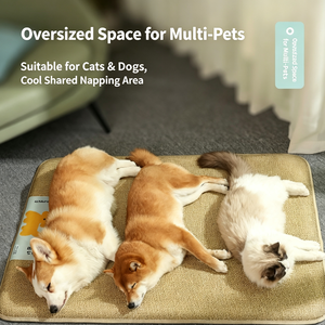 Pet Cooling Mat Cat Sleeping Mat Cool Breathable Cooling Dog Mat Waterproof Cane Mat Dog <b>Nest</b> Cross Border Wholesale - Product Image 4