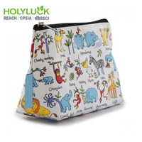 Trousse de Toilette Enfant Personnalisée Dinosaure Cartoon Mini Sac de Lavage à Fermeture Éclair pour Tout-Petits