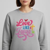Nouveaux patchs thermocollants en chenille à motif de Pâques personnalisé, motif croix, amour, comme Jésus, lettres, grandes fleurs moelleuses, pour vêtements