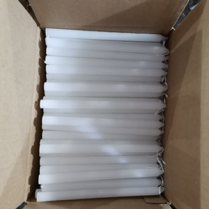 Vela cónica de pilar de cera de parafina blanca para interiores con diseño decoración del hogar con mecha de algodón - Product Image 4