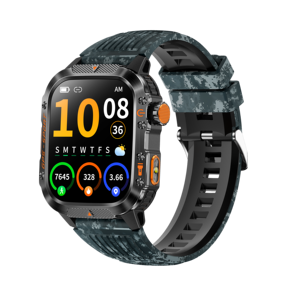 Montre connectée GPS HT36 avec lampe torche LED, écran HD 2,01 pouces, appels Bluetooth, suivi de santé, étanchéité IP68 pour le sport (fréquence cardiaque/oxygène sanguin) - Product Image 6