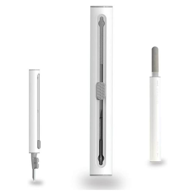 Earphones Case Cleaning Tool Set Multifunction Sliding Double Head 3 in 1 Soft Brush Cleaning Pen Earbud Cleaning Kit for Airpod