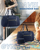 Sac de week-end LOVEVOOK pour femmes, sac de sport mignon avec trousse de toilette, sac de voyage pour la nuit, sac fourre-tout avec poche pour ordinateur portable