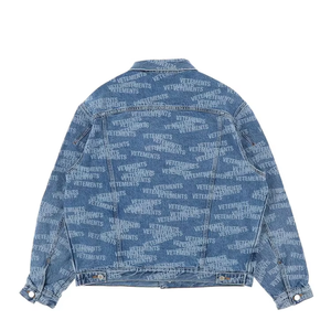 Veste en jean pour hommes en vrac Version personnalisée la distribution aléatoire de lettres impression coton mince OEM Service Cartoon - Product Image 4