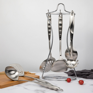 7 pièces <span class=keywords><strong>ustensiles</strong></span> de <span class=keywords><strong>cuisine</strong></span> en acier inoxydable outils de cuisson ensembles de batterie de <span class=keywords><strong>cuisine</strong></span> antidérapants résistants à la chaleur - Product Image 3