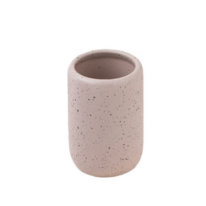 Ceramic Flesh Pink Low-Profile Bathroom Set Soap <strong>Dispenser</strong> and Soap Dish Best Match Toilet Brush <strong>Mouthwash</strong> Cups - Product Image 4