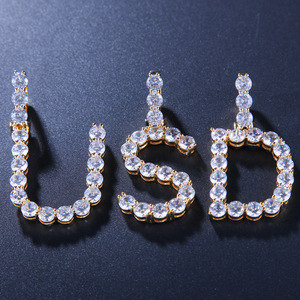 Nome personalizzato <span class=keywords><strong>collana</strong></span> piatto di <span class=keywords><strong>oro</strong></span> per le donne Hip hop della <span class=keywords><strong>collana</strong></span> dei monili - Product Image 2