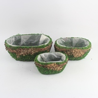 Pot Bunga Hari All Saints Harga Pabrik dengan Pot Bunga Rotan Bulat, Pot Tanaman Elegan untuk Dalam dan Luar Ruangan Dijual