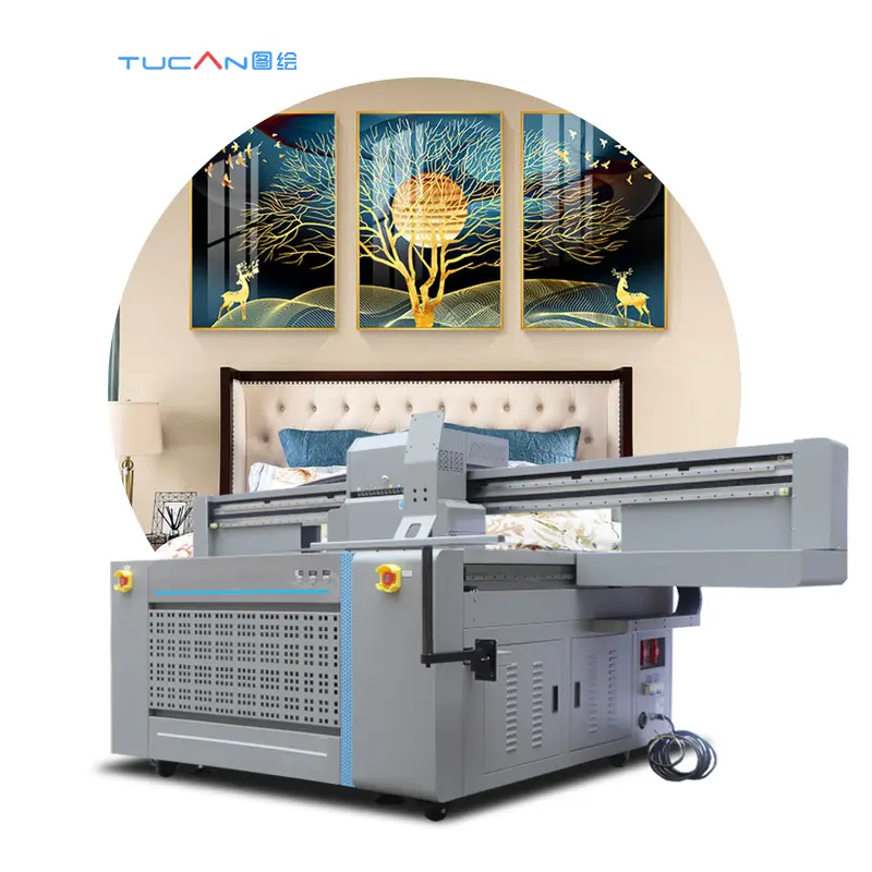 Nieuwe staat digitale UV flatbed type printing machine voor metalen