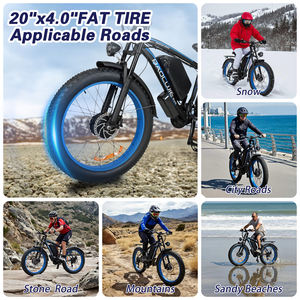 Vélo <span class=keywords><strong>électrique</strong></span> DP-2602 PRO 3000W à double moteur, vélo de neige, batterie au lithium 52V 32Ah, double suspension, 50 km/h - Product Image 6