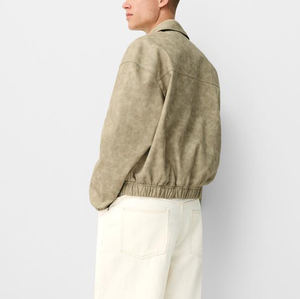 Производитель, дизайнерская роскошная кожаная куртка с отложным воротником и вышивкой через плечо для мужчин - Product Image 3