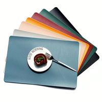 Set de table de cuisine nordique personnalisé rond ou carré en similicuir PVC imprimé