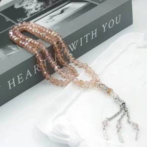 Rosario de Lujo Estilo Étnico YASEEN de 8mm con 99 Cuentas de Vidrio y Borla, Apto para Todas las Estaciones, Regalo Religioso para Eid - Product Image 1