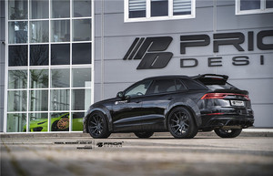 ZNDR Audi Q8 PD-Style Carbon Fiber Body Kit with Front Lip/Side Skirt/Diffuser/Spoiler/<b>Wheel</b> Arch-Self-Adhesive New <b>Replacement</b> - Product Image 4