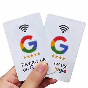 13.56MHz Plastic Programmable NFC Tap <b>Card</b> Social Media NFC215 GoogleReview <b>Cards</b> - Product Image 2