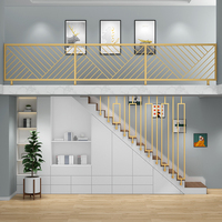 Rampe d'escalier réglable en alliage de fer et d'aluminium, design moderne pour loft, couloir, balcon, intérieur, couleur personnalisée, garantie 1 an
