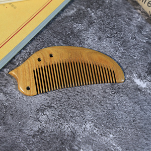 Peine de madera de sándalo Meishuge de 15-20 cm para masaje del cuero cabelludo, cepillo para el cabello de madera para la población en general - Product Image 4