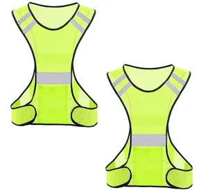 Reflective Running Vest, High Visibility Running Gear with Large Pocket with easy design in mesh material for outdoor work