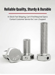 Tornillo de Seguridad con Cabeza DIN931, Rosca Dentada Completa, Perno Hexagonal Externo de Acero Inoxidable para Uso Industrial - Product Image 4