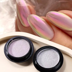 Solid Aurora Mirror Small Bottled Nail Glitter - Aurora Mirror Powder & Hot Fairy Brush pour Magic Nail Art, Sweet Trend - Product Image 1