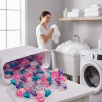 Offre Spéciale : Capsules de lessive jetables 5-en-1 de 8g, parfum floral, avec film hydrosoluble pour le lavage en machine des vêtements