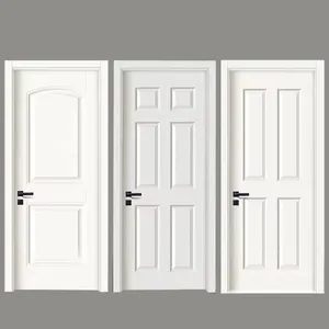 高安全性白色底漆面板门免油漆室内纯色门