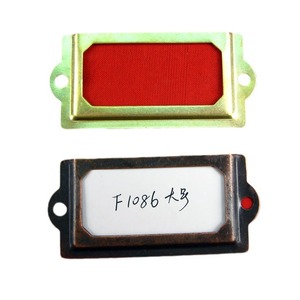 Chengyu F1086 <b>Drawer</b> Label Card 70x33mm Vintage Rectangular Paper Holder Office Organizer - Product Image 5