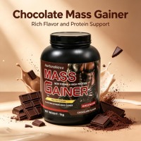 Poudre de gain de masse tout-en-un personnalisée 1 kg, chocolat, haute teneur en protéines, complément nutritionnel sportif, croissance musculaire adulte, ODM, marque privée