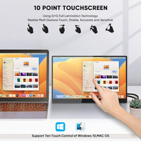 Monitor LCD Portátil de 14 Pulgadas con Pantalla Táctil 4K IPS, DCI-P3 100%, Soporte Plegable, Pantalla Dual Extensible para Laptop