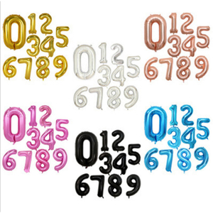 40 بوصة بالونات كبيرة برقائق معدنية لأعياد الميلاد بالونات رقم الهيليوم 0-9 زينات سعيدة شخصيات كبيرة غلوبوس - Product Image 3