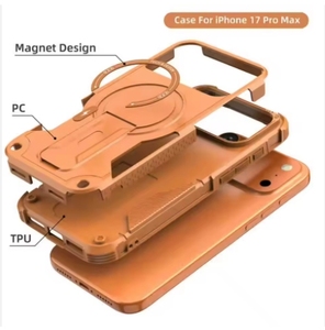 Funda Protectora <span class=keywords><strong>2</strong></span> en 1 de Lujo para iPhone 17/16/15 Pro Max iPhone 13 13 Pro, Soporte Magnético, Resistente a Golpes, Accesorio para Teléfono Móvil - Product Image 3