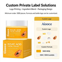 Crème pour le visage à l'acide kojique 50g avec extrait de papaye, en stock, étiquette personnalisée OEM ODM
