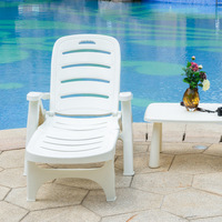 Silla de Playa Plegable de Plástico para Exteriores, Moderna, Reforzada, para Jardín, Hotel, Villa, Almacén, Piscina